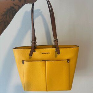 Michael Kors Yellow Satchel Bag